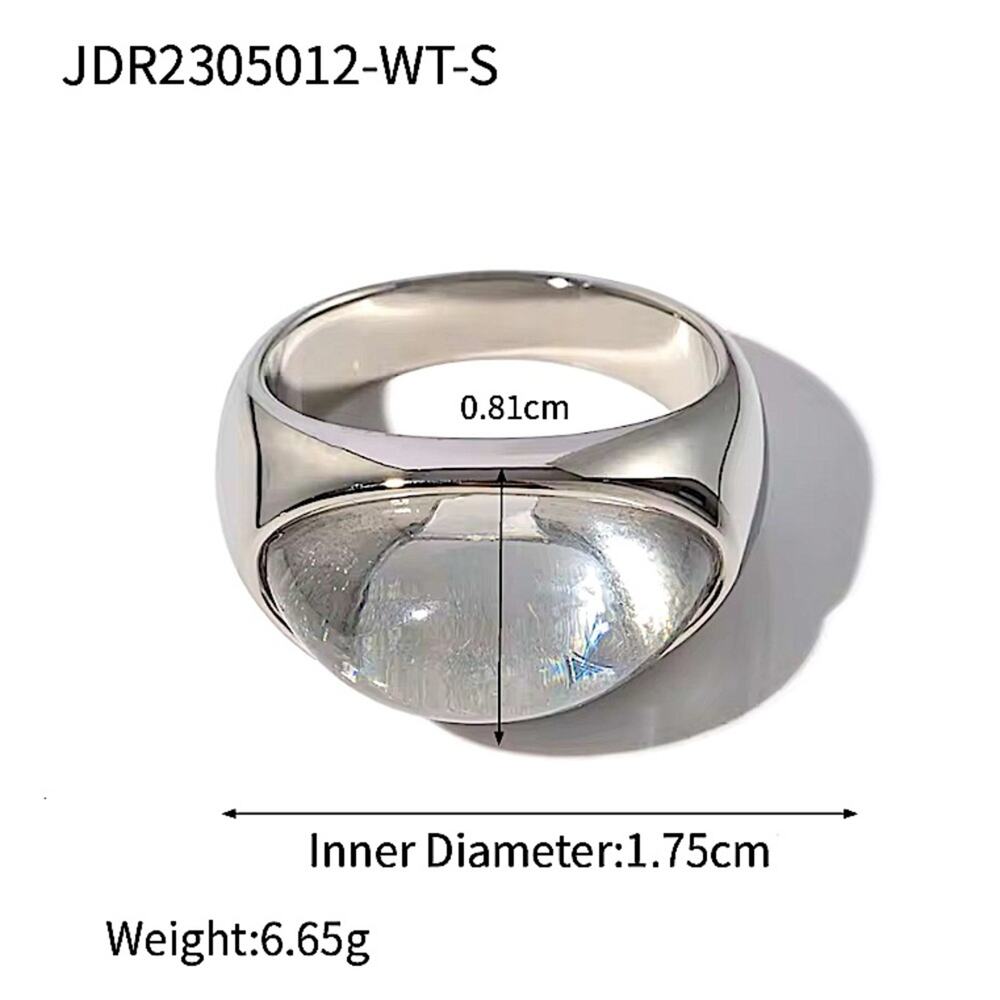 Spectra 18k gold classic fashion inlaid gemstone design simple style ring - Picture 10 of 10